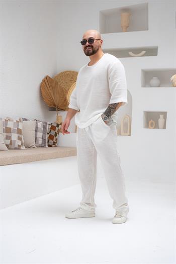 Müslin Kumaş Oversize Fakir Kol Alt Üst Takım (TKB35)