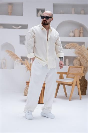 Müslin Kumaş Rahat Kalıp Erkek Gömlek (GMK92)