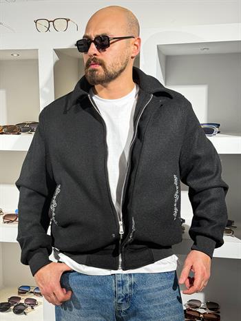 Nakış Detaylı Kaşe Mont (MTS61)