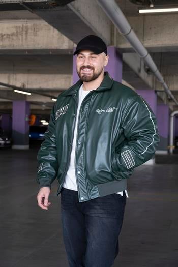 Nakış Detaylı Rahat Kalıp Deri Mont (MTY02)