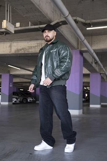 Nakış Detaylı Rahat Kalıp Deri Mont (MTY02)