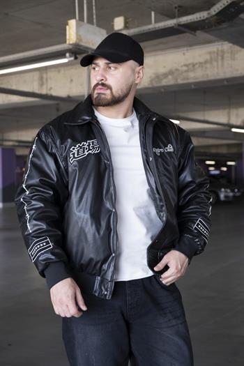 Nakış Detaylı Rahat Kalıp Deri Mont (MTS02)