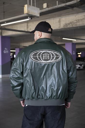 Nakış Detaylı Rahat Kalıp Deri Mont (MTY02)