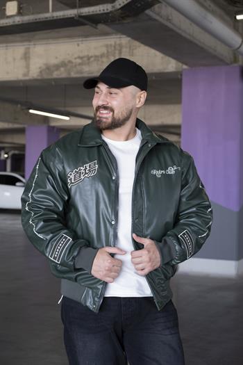 Nakış Detaylı Rahat Kalıp Deri Mont (MTY02)