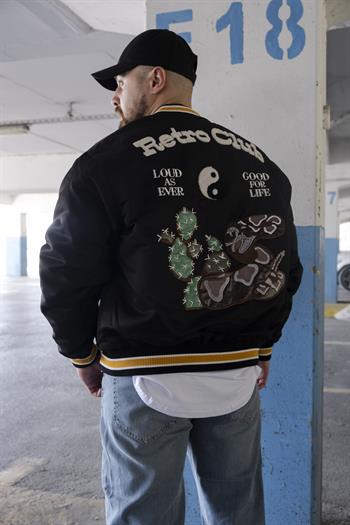 Nakış Detaylı Rahat Kalıp Kolej Ceket (MEVS07)