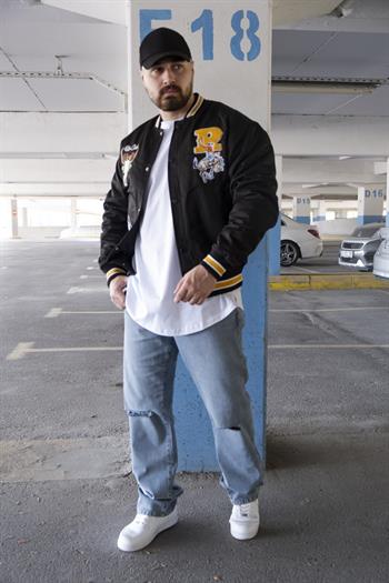 Nakış Detaylı Rahat Kalıp Kolej Ceket (MEVS07)