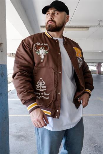 Nakış Detaylı Rahat Kalıp Kolej Ceket (MEVKA07)