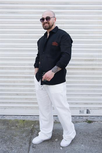 Nakışlı Rahat Kalıp Gömlek (GMS13)