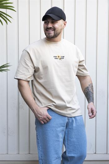 Nakışlı,Baskılı Oversize T-Shirt (YTK07)