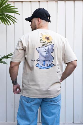 Nakışlı,Baskılı Oversize T-Shirt (YTK07)