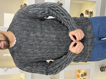 Örgü Detaylı Rahat Kalıp Kazak (SVTA60)