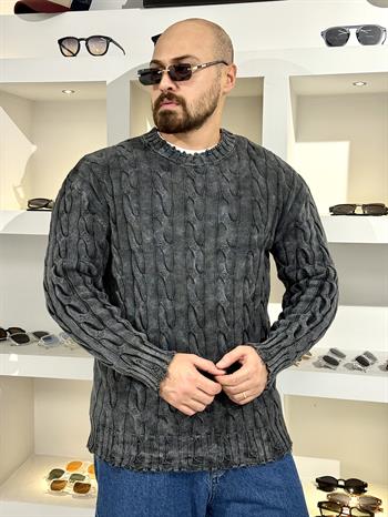 Örgü Detaylı Rahat Kalıp Kazak (SVTA60)