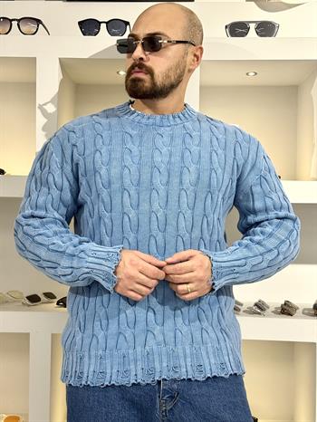 Örgü Detaylı Rahat Kalıp Kazak (SVTM60)