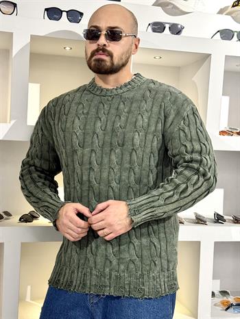 Örgü Detaylı Rahat Kalıp Kazak (SVTY60)