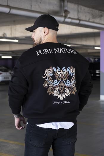 Oversize Baskılı Şardonlu Sweatshirt (SVTS15)