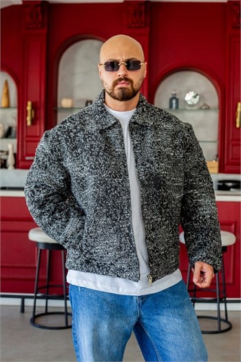 Oversize İçi Dolgulu Rahat Kesim Ceket (MEVS76)