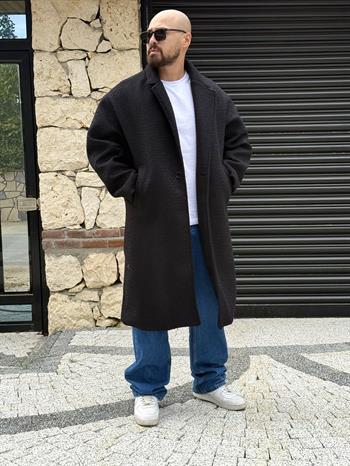 Oversize İthal Kaşe Kumaş Kaban (MTS48)