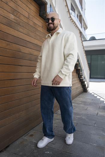 Oversize Polo Yaka Sweatshirt (SVTB17)