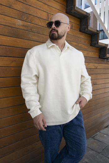 Oversize Polo Yaka Sweatshirt (SVTB17)