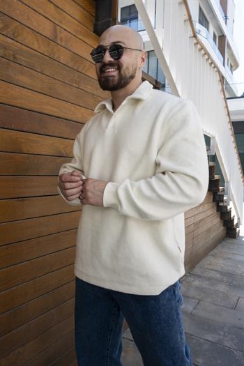 Oversize Polo Yaka Sweatshirt (SVTB17)