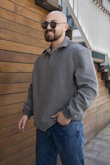 Oversize Polo Yaka Sweatshirt (SVTG17)
