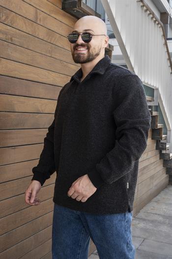 Oversize Polo Yaka Sweatshirt (SVTS17)