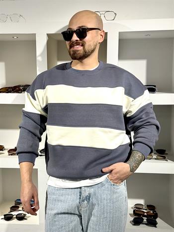 Oversize Şardonlu Kampanyalı Sweatshirt (SVTG80)