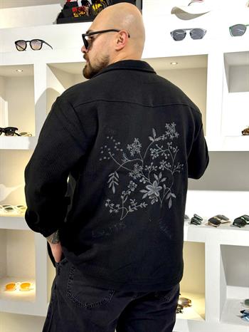 Oversize Sırtı Nakışlı Yumuşak Dokulu Gömlek (GMS54)