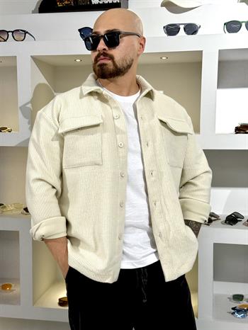 Oversize Sırtı Nakışlı Yumuşak Dokulu Gömlek (GMKR54)