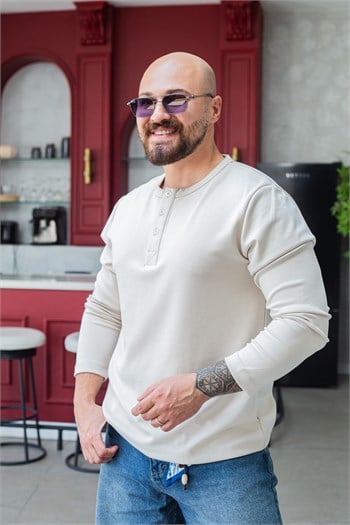Oysho Kumaş Düğmeli Uzun Kol Sweat (SVTK96)