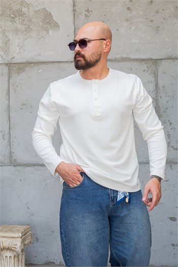 Oysho Kumaş Düğmeli Uzun Kol Sweat (SVTB96)