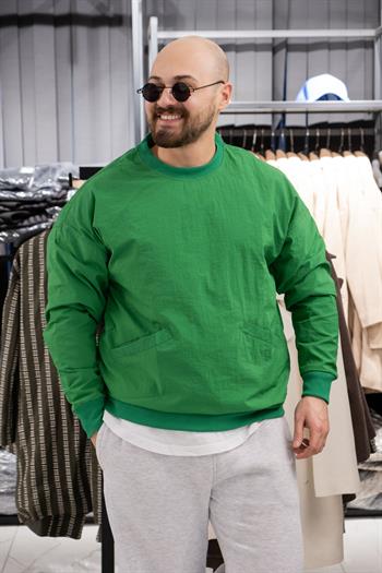Paraşüt Kumaş Oversize Sweatshirt (K-SWTY16)