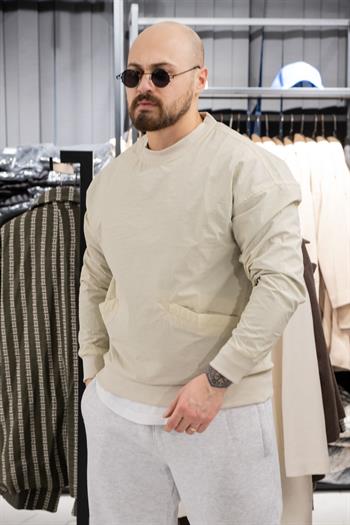 Paraşüt Kumaş Oversize Sweatshirt (K-SWTG16)