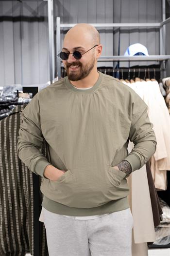 Paraşüt Kumaş Oversize Sweatshirt (K-SWTH16)