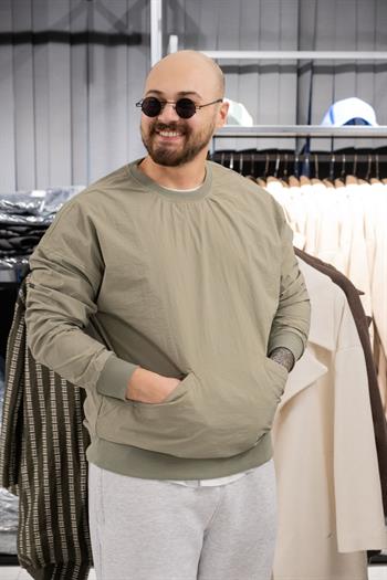 Paraşüt Kumaş Oversize Sweatshirt (K-SWTH16)