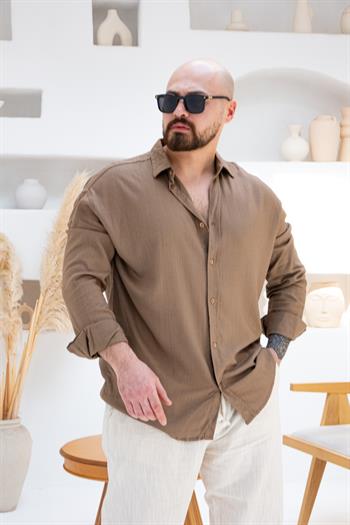 Petek Dokuma Keten Gömlek (GMKA79)