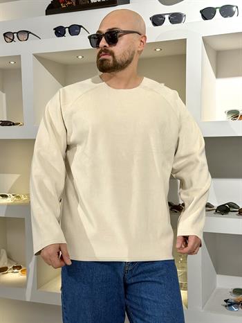 Pis Kesim Oversize Nubuk Sweatshirt (SVTKR67)