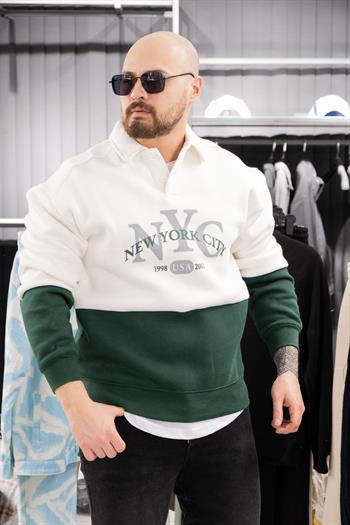 Polo Yaka Şardonlu Sweatshirt (K-SWTB15)