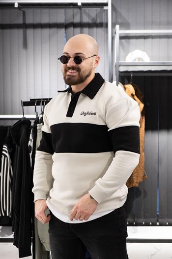 Polo Yaka Şardonlu Sweatshirt (K-SWTG13)