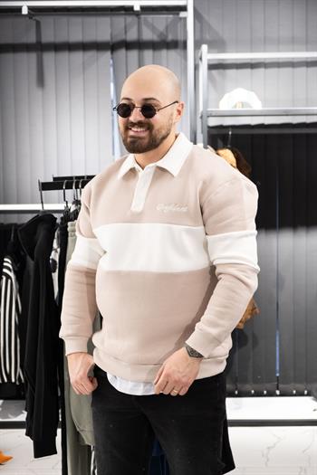 Polo Yaka Şardonlu Sweatshirt (K-SWTKB13)