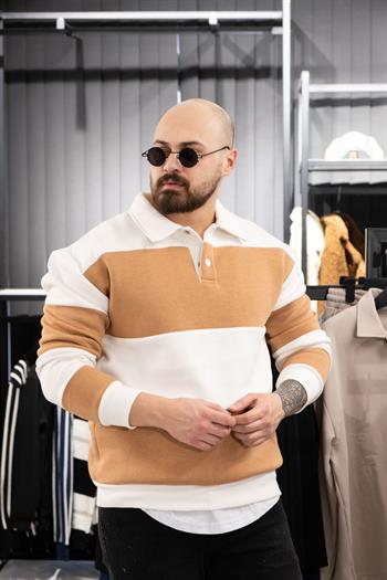 Polo Yaka Şardonlu Sweatshirt (K-SWTKR12)