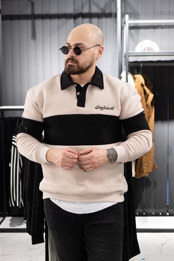 Polo Yaka Şardonlu Sweatshirt (K-SWTKS13)