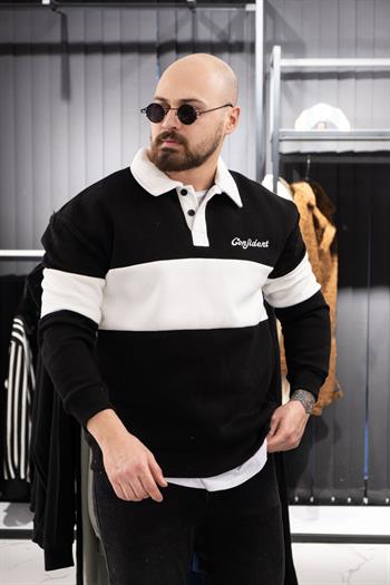 Polo Yaka Şardonlu Sweatshirt (K-SWTS13)