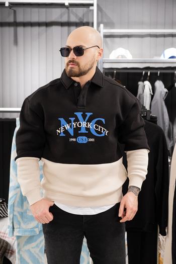Polo Yaka Şardonlu Sweatshirt (K-SWTS15)