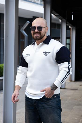 Polo Yaka Şardonlu Sweatshirt (SVTB33)