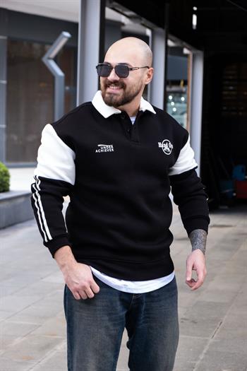 Polo Yaka Şardonlu Sweatshirt (SVTS33)