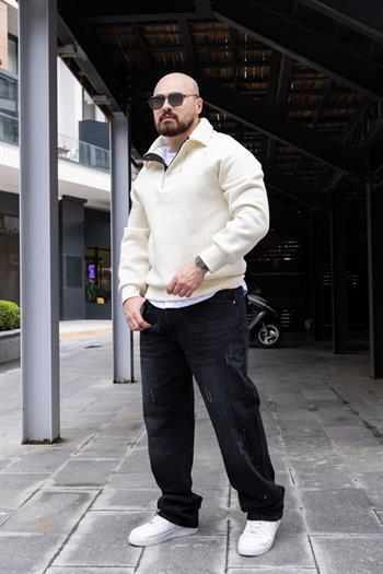 Polo Yaka Sırt Detaylı Sweatshirt (SVTKR35)