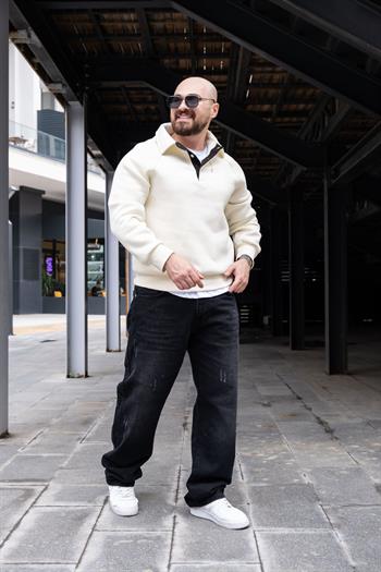 Polo Yaka Sırt Detaylı Sweatshirt (SVTKR35)