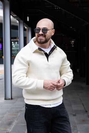 Polo Yaka Sırt Detaylı Sweatshirt (SVTKR35)