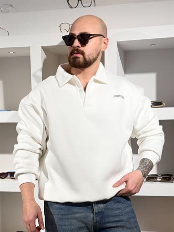 Polo Yaka Üç iplik Şardonlu Sweatshirt (SVTB83)